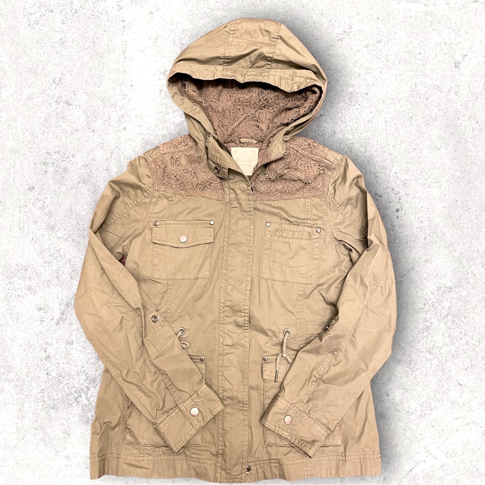 Altar’d State Lace Embellished Army Cargo Jacket, Medium